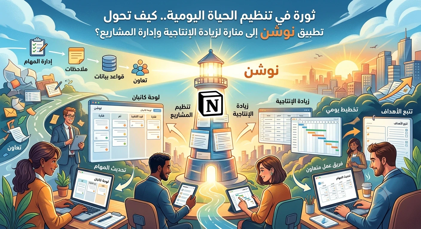 image about ثورة في تنظيم الحياة اليومية.. كيف تحول تطبيق نوشن إلى منارة لزيادة الإنتاجية وإدارة المشاريع؟