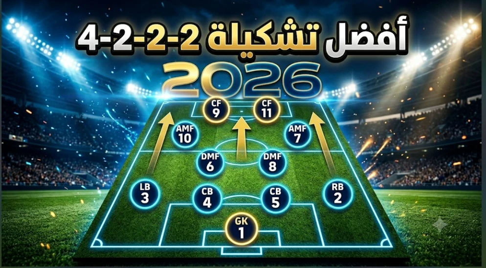 image about أفضل تشكيلة 4-2-2-2 في eFootball 2026.. الخطة اللي بيعتمد عليها المحترفين للفوز بأغلب المباريات