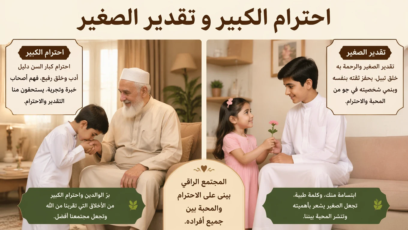 image about فاعدة في الأخلاق و القيم [ احترام الكبير وتقدير الصغير ]