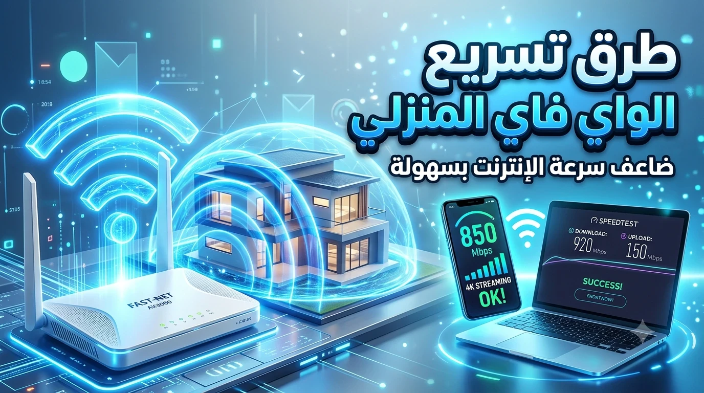 image about أفضل طرق تسريع إنترنت الواي فاي المنزلي في 2026.. حلول فعالة لزيادة السرعة وتحسين التغطية