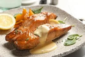 image about 🐟🥥 سلمون مقلي بصوص الليمون وجوز الهند | وصفة فاخرة بطعم استوائي لا يُقاوم