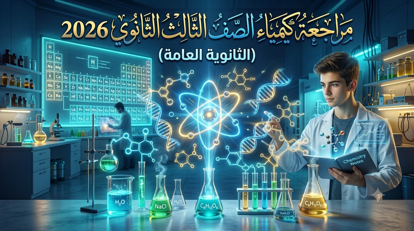 image about 🔥 مراجعة كيمياء الصف الثالث الثانوي 2026 | أهم الأسئلة والأفكار المتوقعة ليلة الامتحان