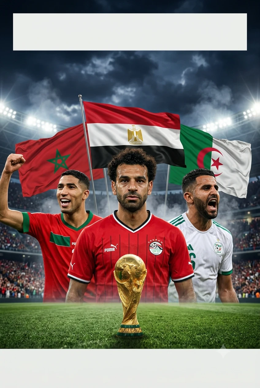 image about من يتصدر عرش العرب في مونديال 2026؟ مقارنة بالأرقام تكشف مفاجأة بين مصر والمغرب والجزائر!
