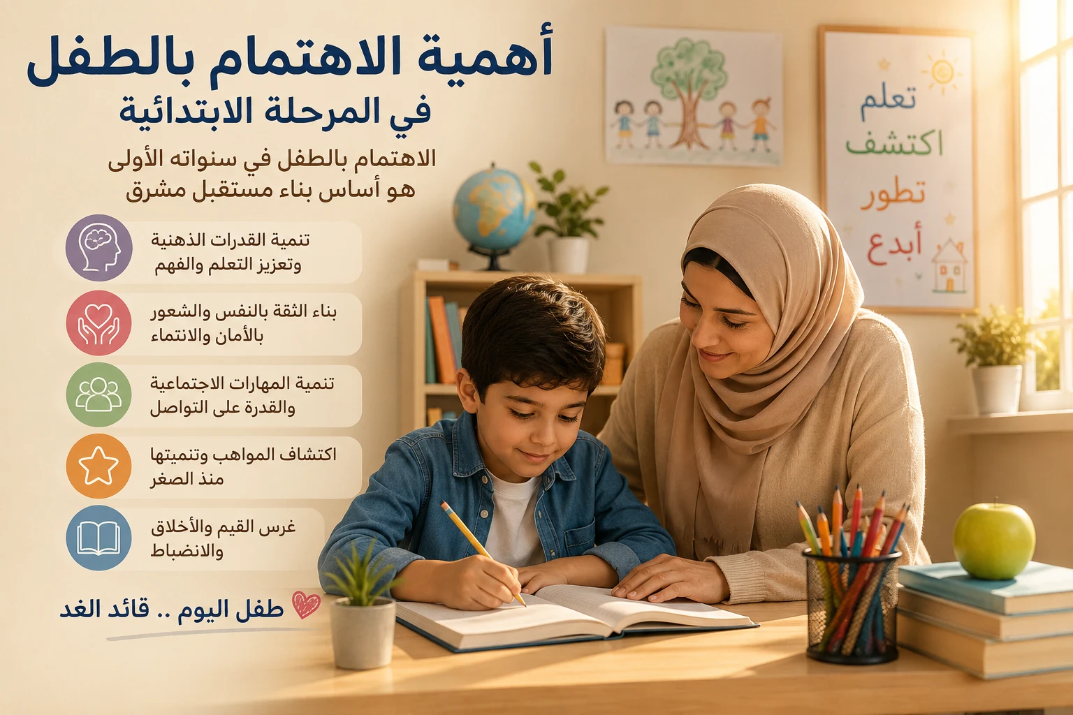 image about أهمية الاهتمام بالطفل في المرحلة الابتدائية