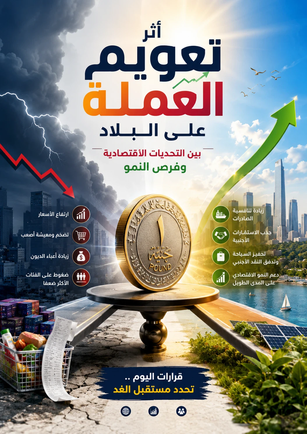 image about أثر تعويم العملة على البلاد.. بين التحديات الاقتصادية وفرص النمو