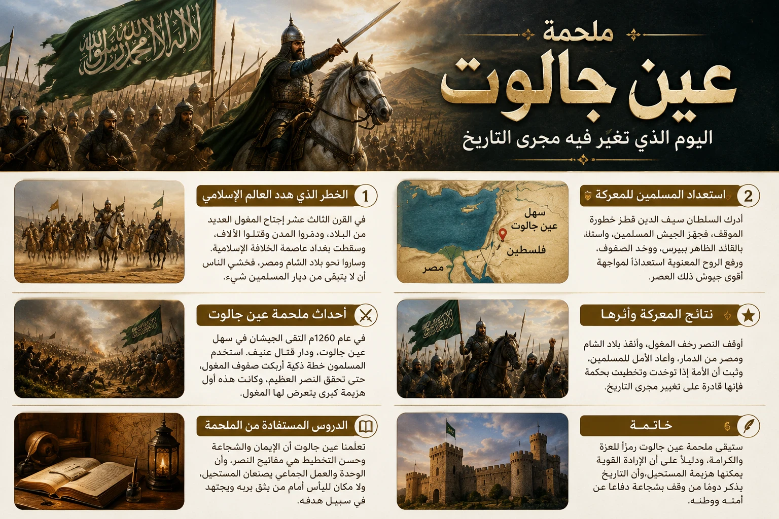 image about 📜 ملحمة عين جالوت.. حين صنعت الإرادة مجد الأمة ⚔️