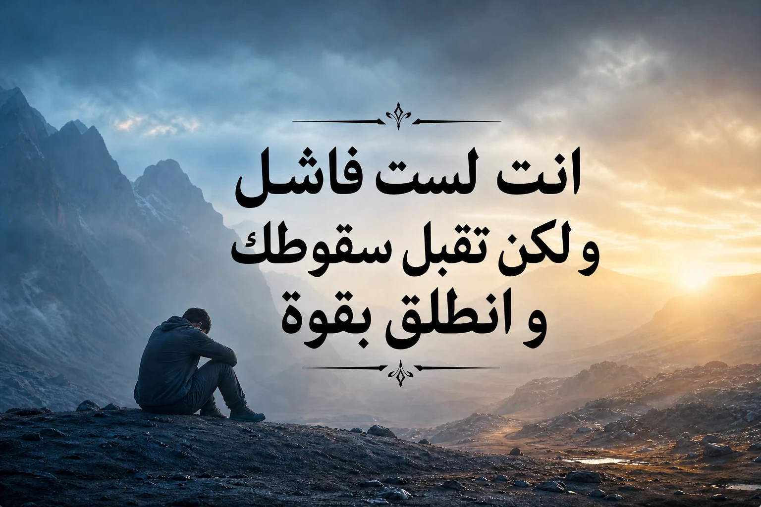 image about انت لست فاشلا تقبل سقوط و انطلق بقوة إلى غدا مشرق 