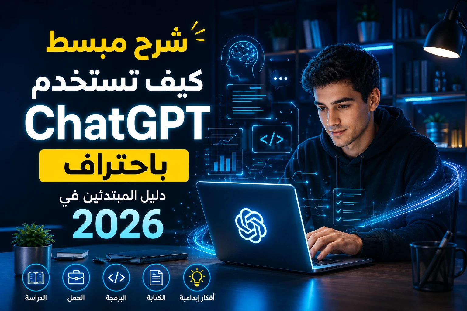 image about كيف تستخدم ChatGPT باحتراف؟ دليل المبتدئين في 2026