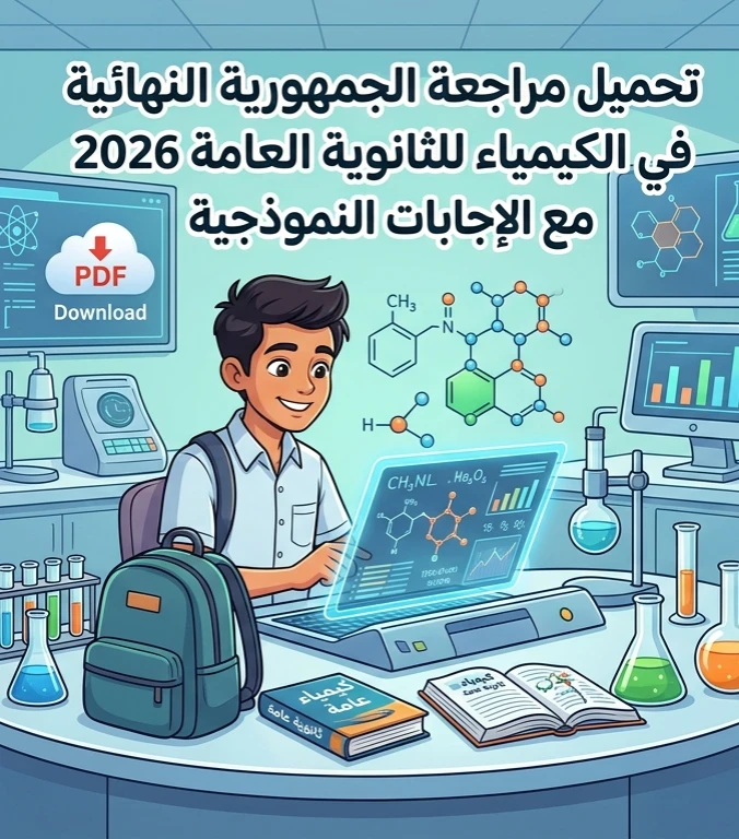 image about 📚 تحميل مراجعة الجمهورية في الكيمياء بالإجابات للصف الثالث الثانوي 2026 PDF | مراجعة شاملة استعدادًا للامتحان