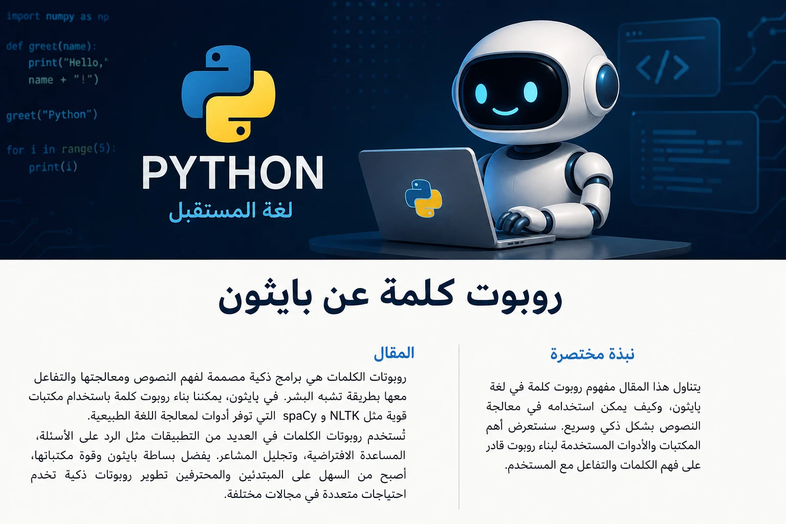 image about الروبوتات باستخدام لغة بايثون: بوابة إلى المستقبل