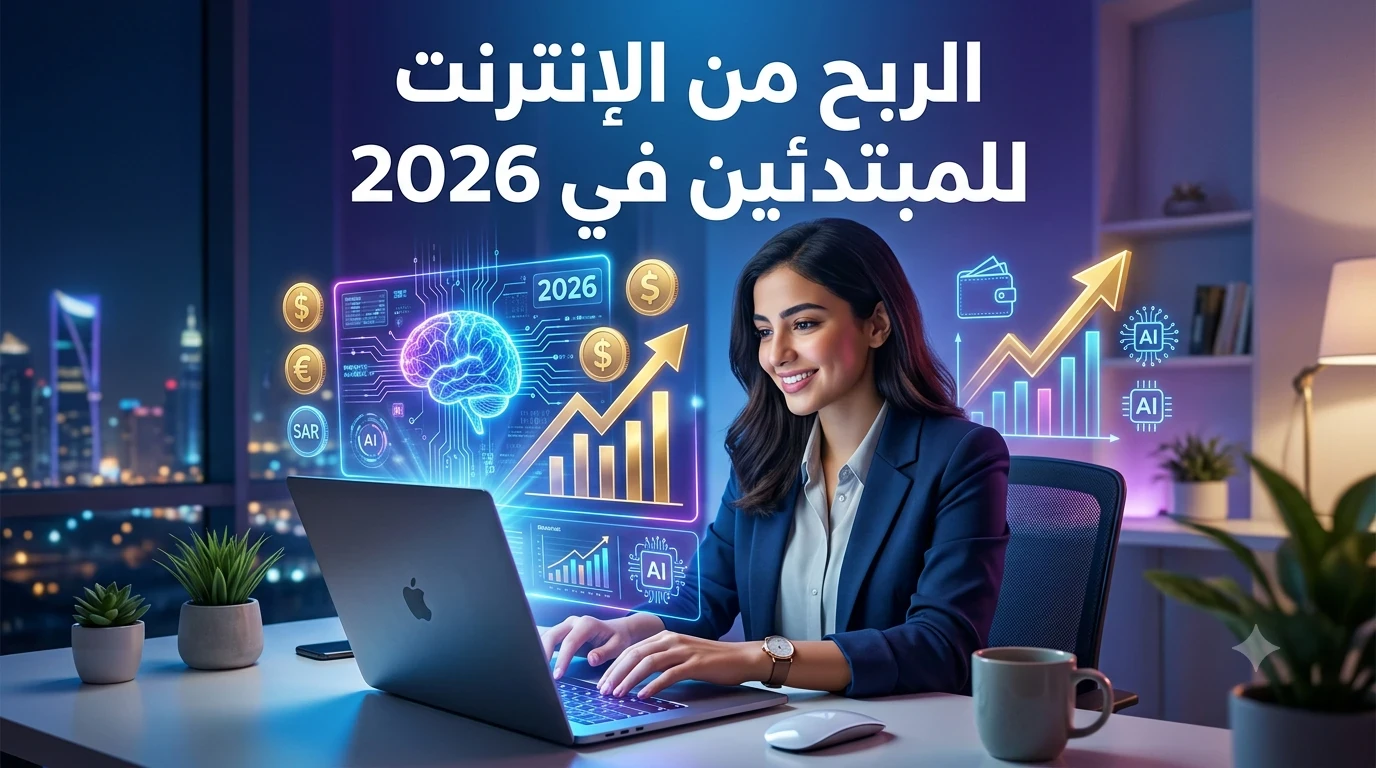 image about الربح من الإنترنت للمبتدئين في 2026: افضل الطرق الحقيقيه بستخدام الذكاء الاصطناعي 