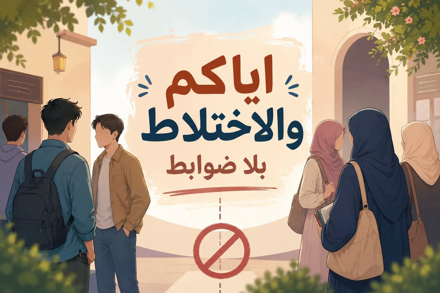 image about لا للاختلاط بين الرجال و النساء 