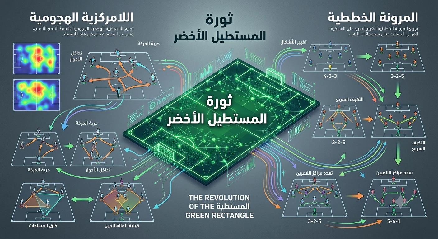 image about ثورة المستطيل الأخضر.. كيف أعادت اللامركزية الهجومية والمرونة الخططية صياغة تكتيك كرة القدم الحديثة