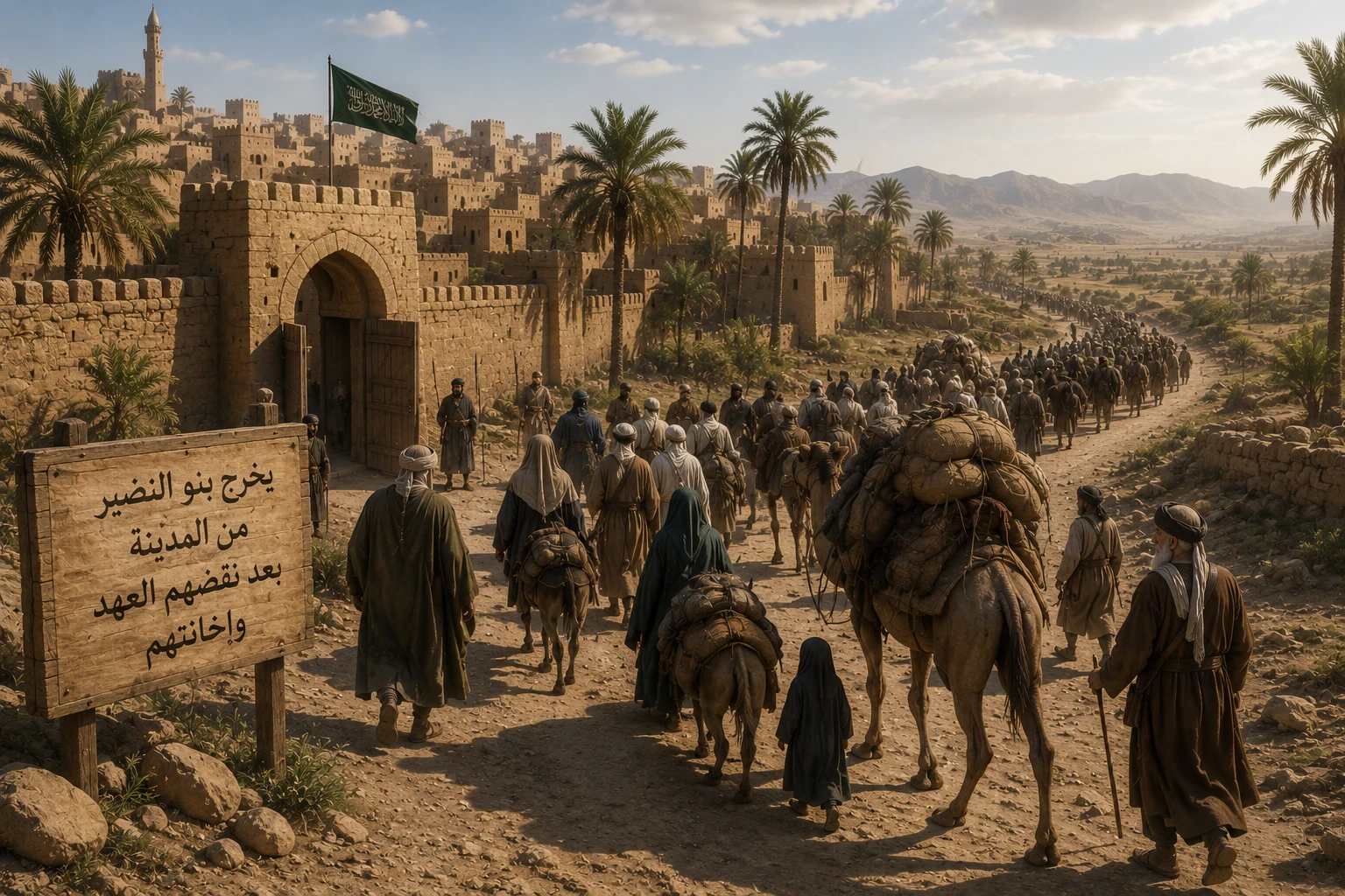 image about غزوة بني النضير بالتفصيل: القصة الكاملة وأسبابها وأحداثها ونتائجها والدروس المستفادة .