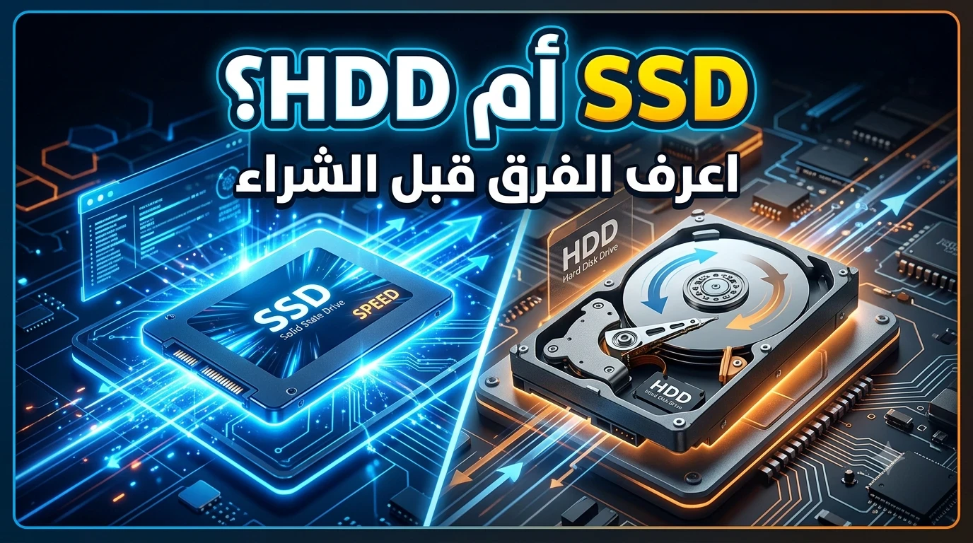 image about الفرق بين SSD و HDD: أيهما أفضل لتسريع الكمبيوتر وحفظ البيانات في 2026؟