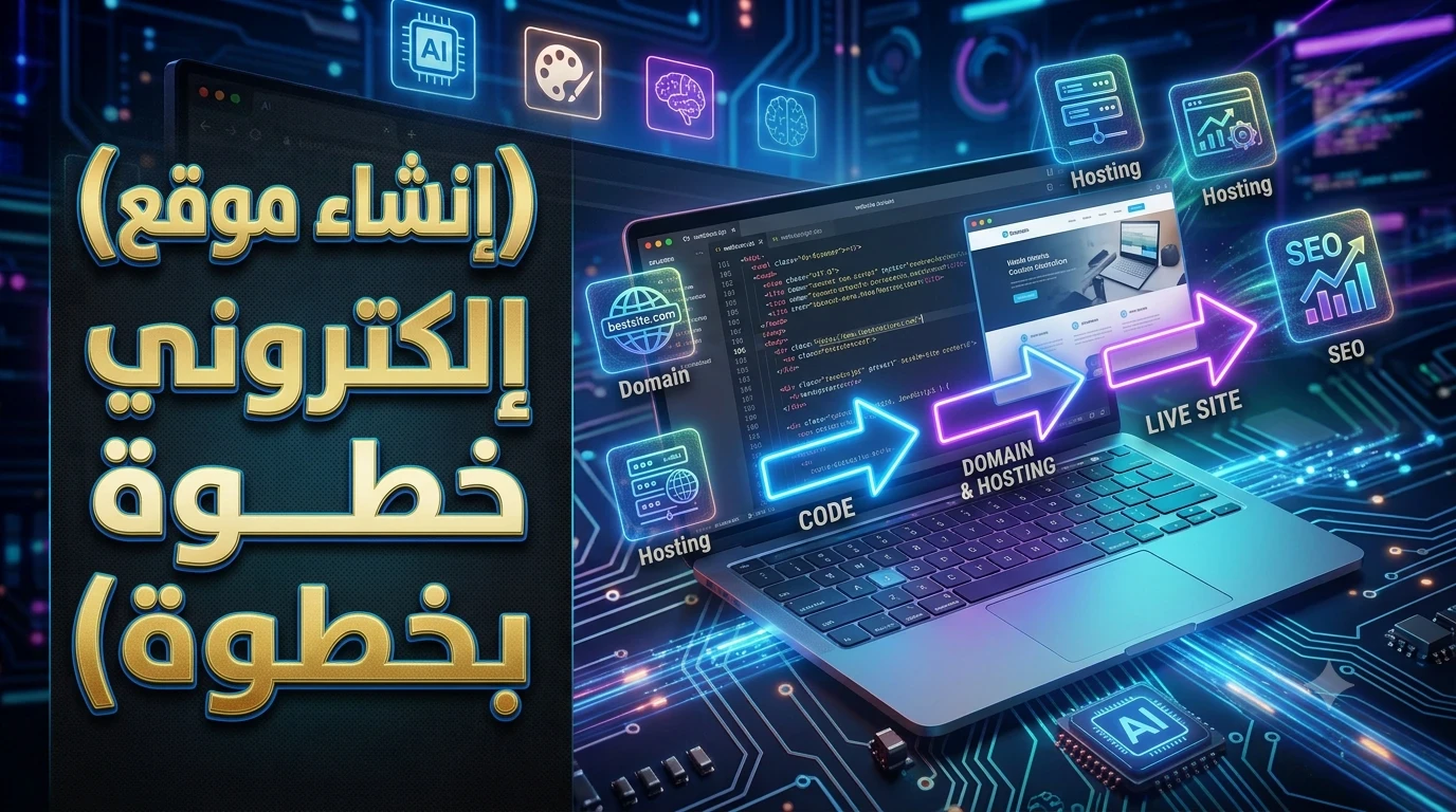 image about كيفية إنشاء موقع إلكتروني خطوة بخطوة للمبتدئين في 2026