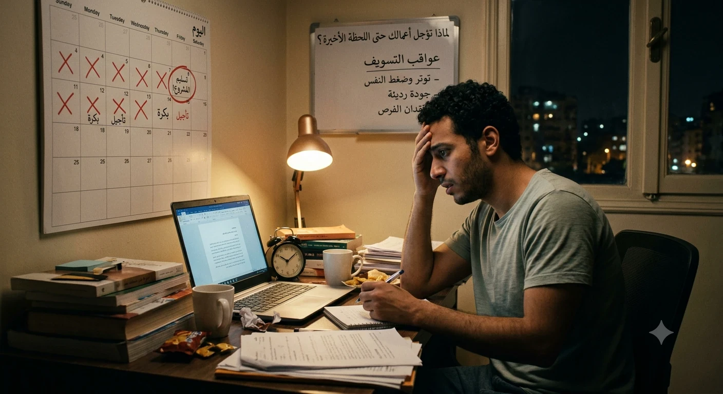 image about لماذا تؤجل أعمالك حتى اللحظة الأخيرة؟ السبب الحقيقي قد يفاجئك