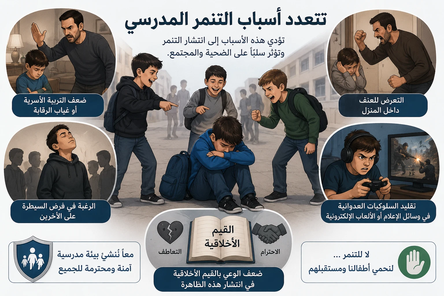 image about التنمر المدرسي وأثره على المراهقين