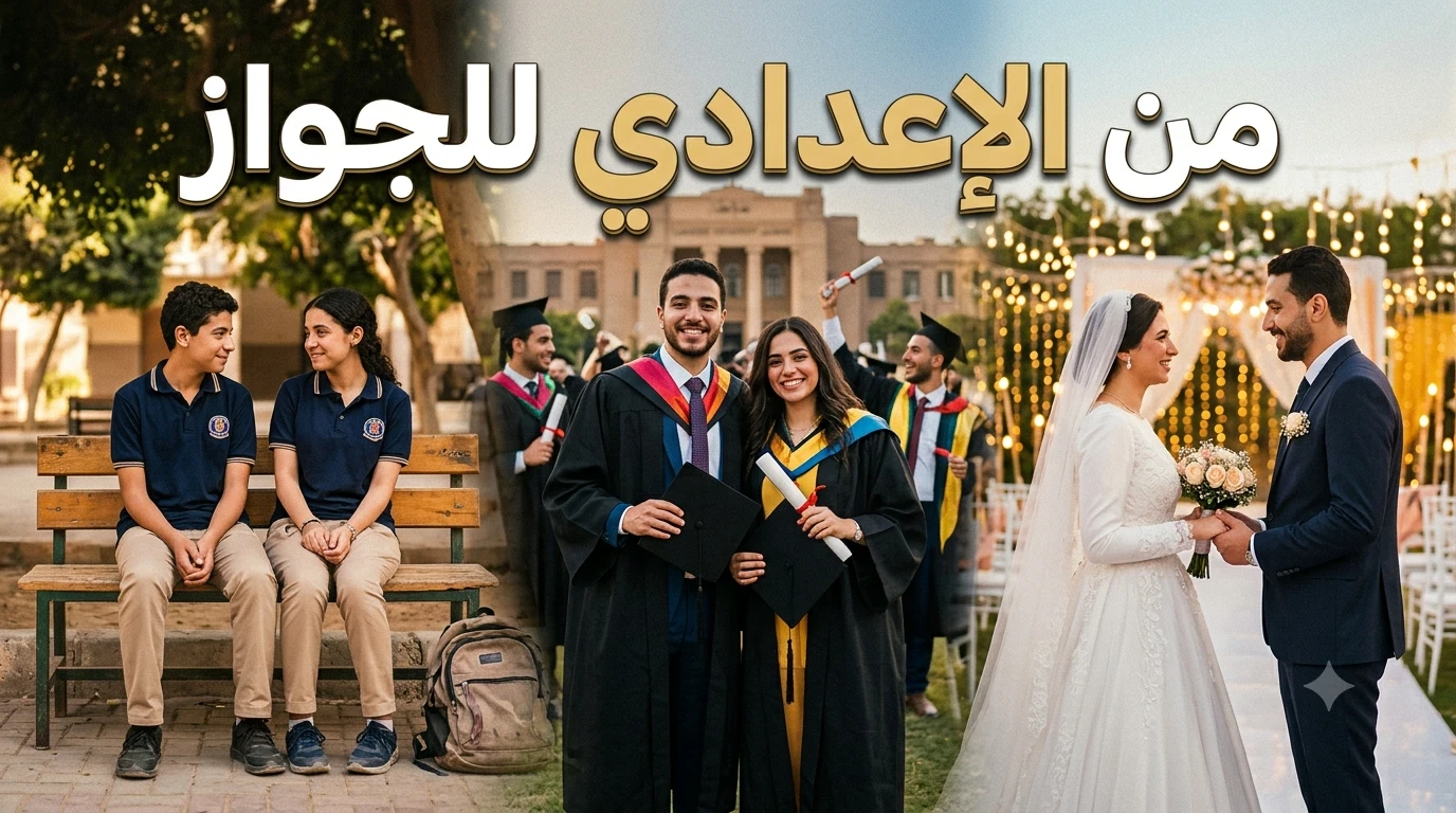 image about من دكة الإعدادي لبيت واحد: قصة حب 10 سنين انتهت بجواز