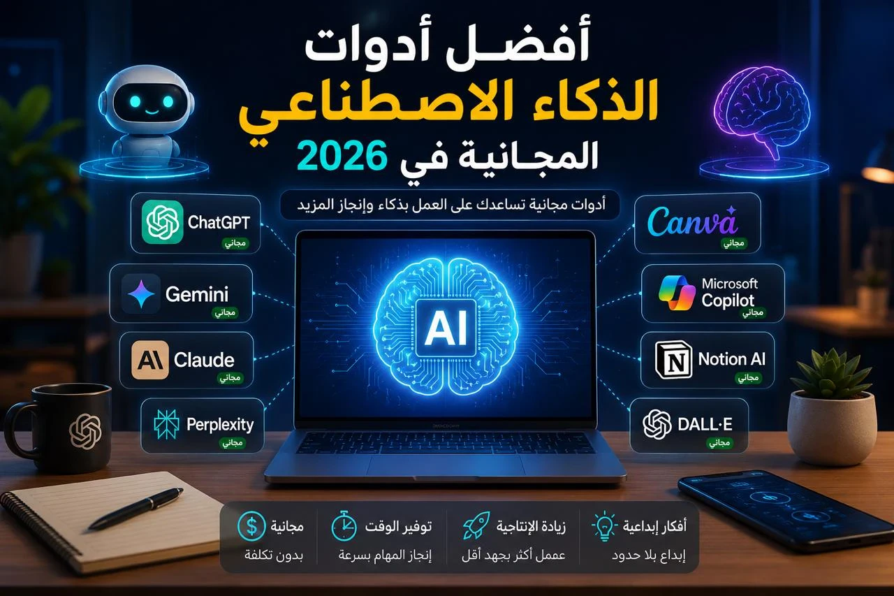 image about أفضل أدوات الذكاء الاصطناعي المجانية في 2026