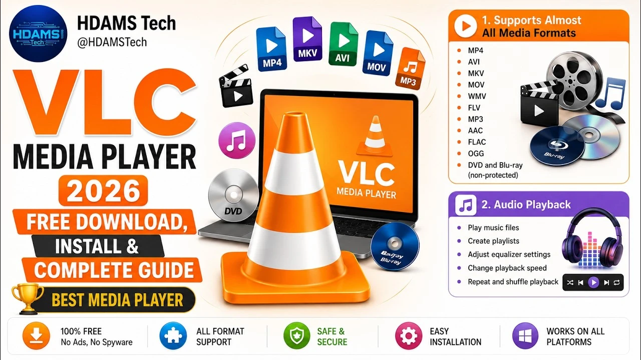 image about تحميل برنامج VLC Media Player 2026 للكمبيوتر والأندرويد مجانًا – أحدث إصدار برابط رسمي