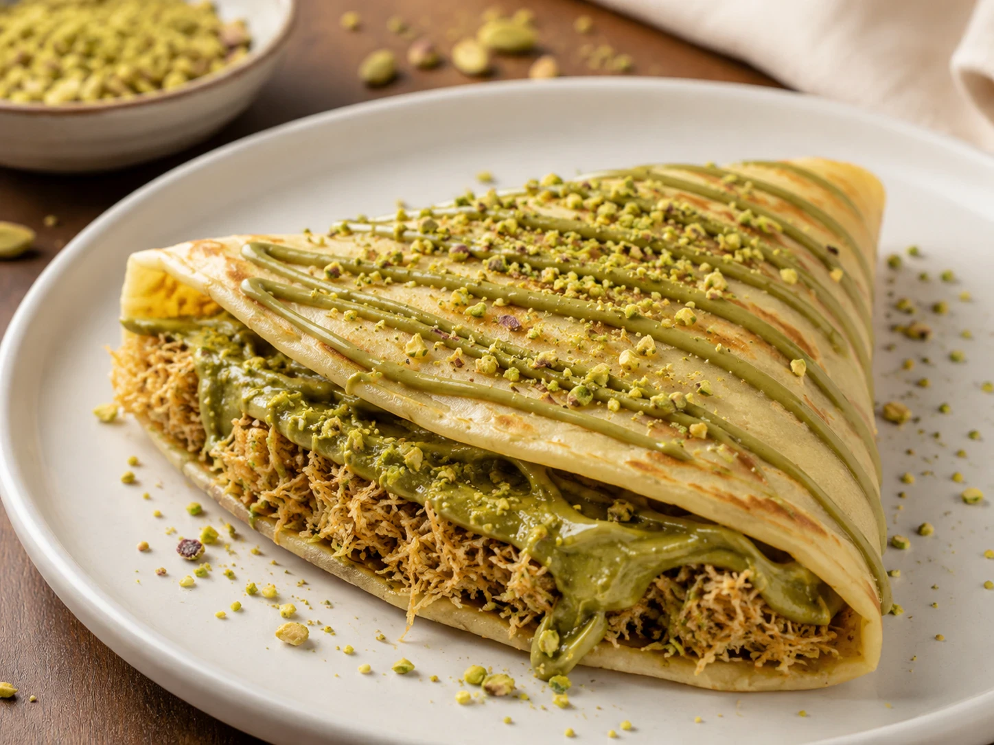 image about كريب الكنافة بالبستاشيو