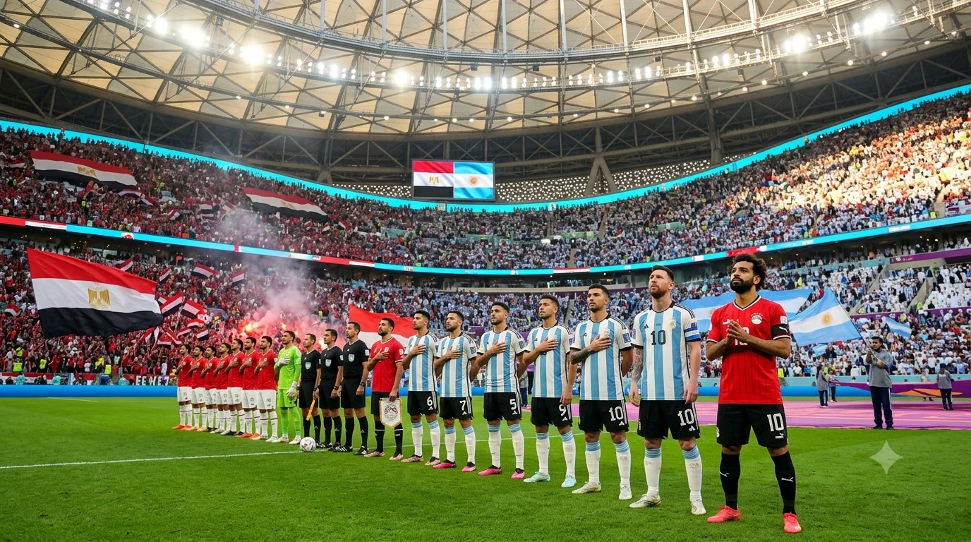 image about موعد مباراة مصر والأرجنتين اليوم في كأس العالم 2026.. القنوات الناقلة والتشكيل المتوقع وموعد انطلاق اللقاء