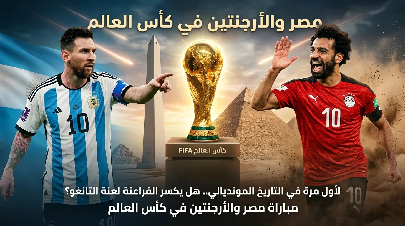 image about لأول مرة في التاريخ المونديالي.. هل يكسر الفراعنة لعنة التانغو في ملحمة كأس العالم؟