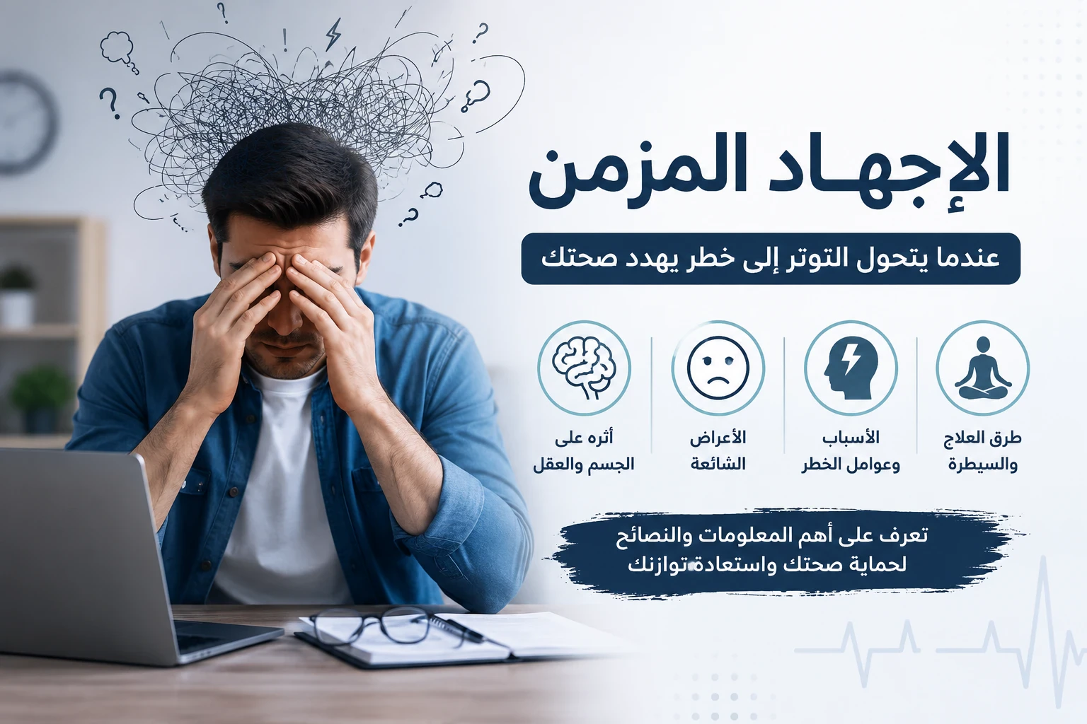 image about الإجهاد المزمن.. أعراض التوتر المستمر وأسبابه ومضاعفاته وطرق العلاج