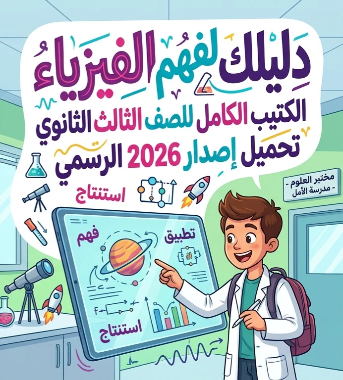 image about 📚 تحميل كتيب مفاهيم الفيزياء للصف الثالث الثانوي 2026 PDF النسخة الرسمية الكاملة | أحدث إصدار مع شرح طريقة الاستخدام