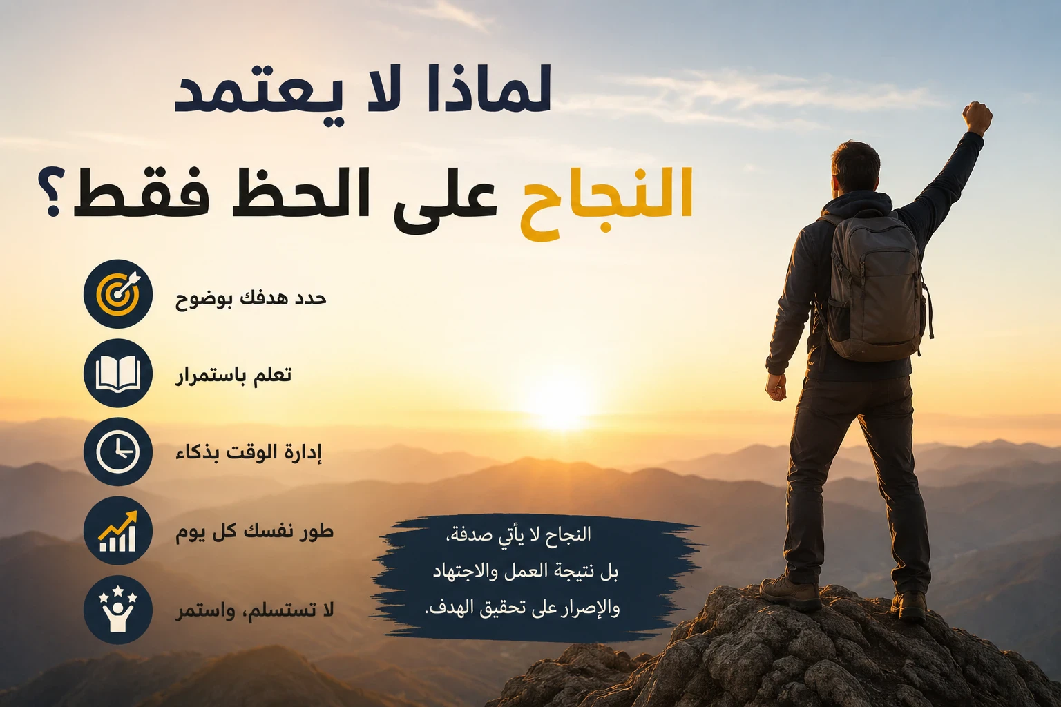 image about النجاح لا يعتمد على الحظ