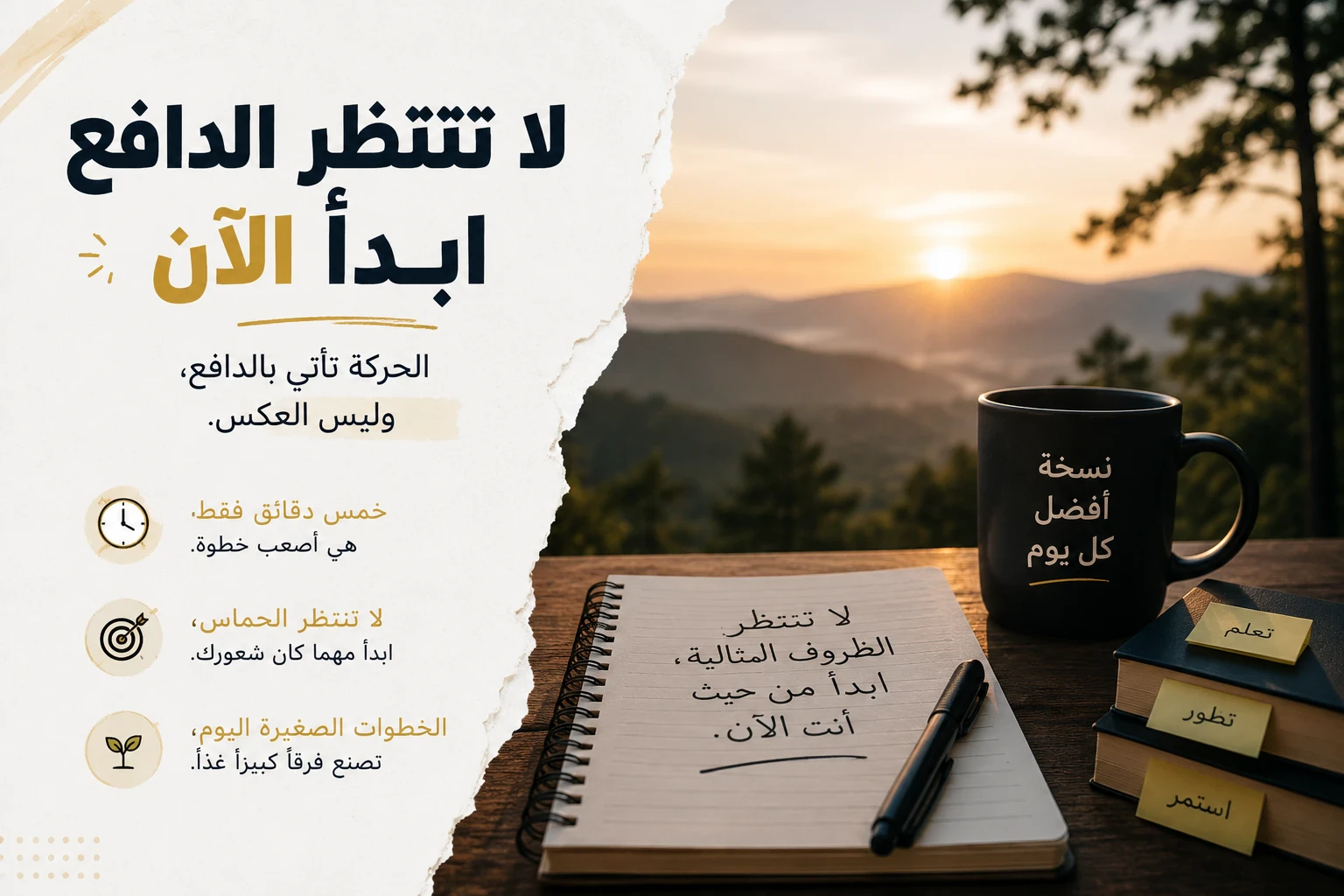 image about لماذا لا تحتاج لدافع لتبدأ