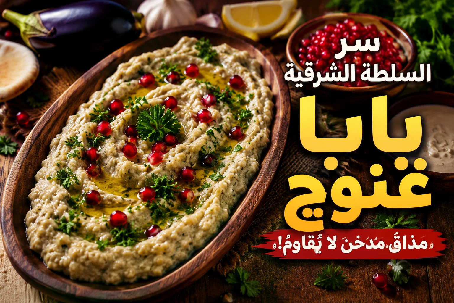 image about بابا غنوج.. السلطة الشرقية المدخنة التي أسرت قلوب الملايين بطعمها الفريد! 🍆🔥