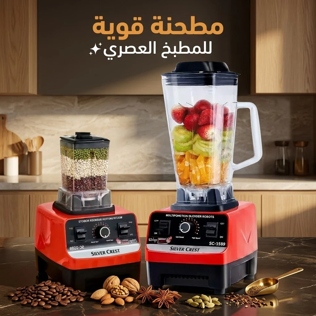 image about 🔥 خلاط ومطحنة Silver Crest 2 في 1 – القوة اللي مطبخك محتاجها! 🔥