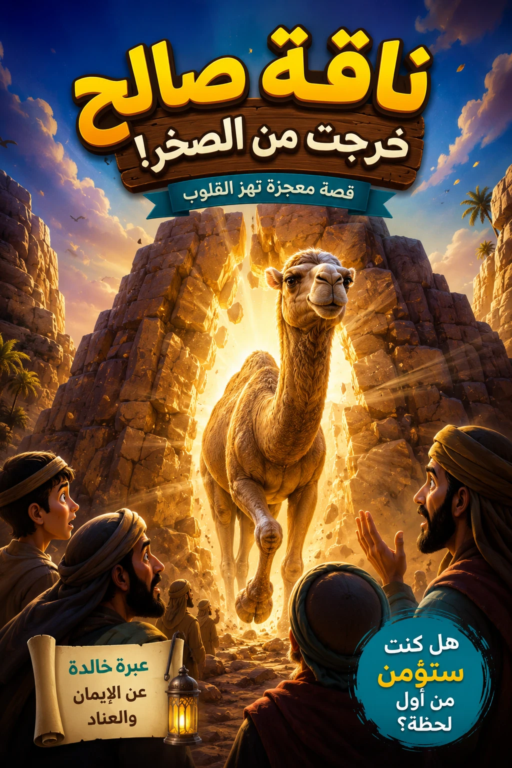 image about قصة ناقة سيدنا صالح-خرجت من الصخر