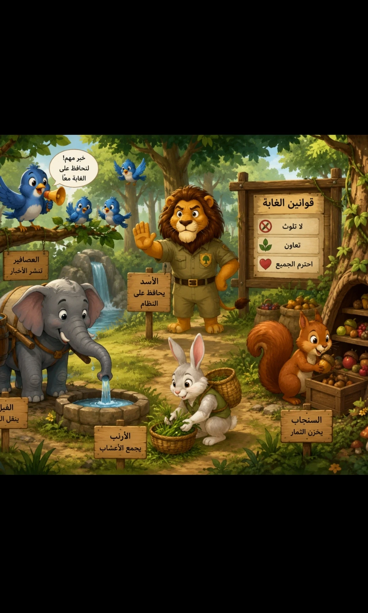 image about قصه خياليه لحيوانات الغابه