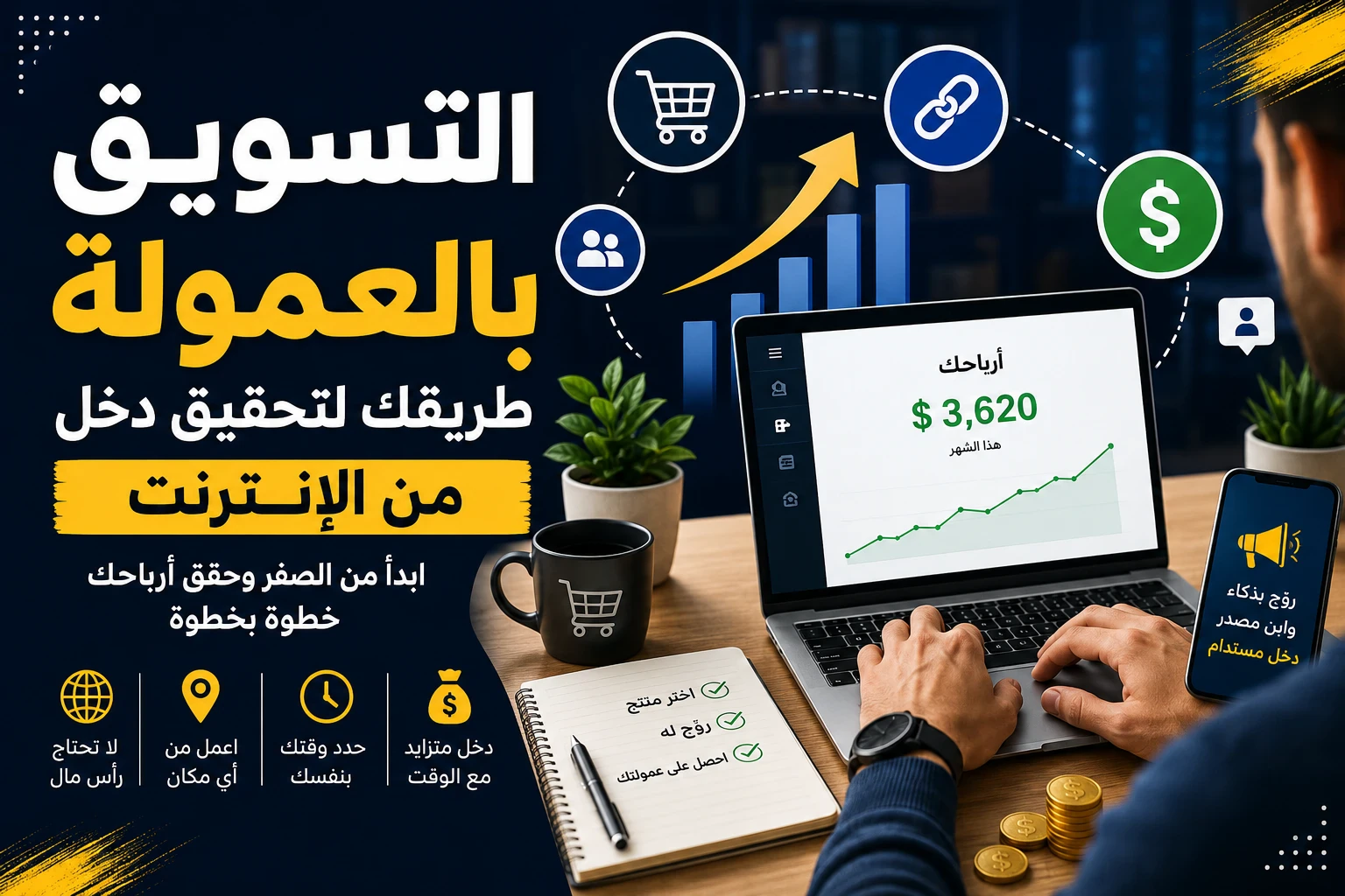 image about التسويق بالعموله للمبتدئين 2026 : كيف تبدا وتحقق اول دخل من الانترنت خطوه بخطوه 