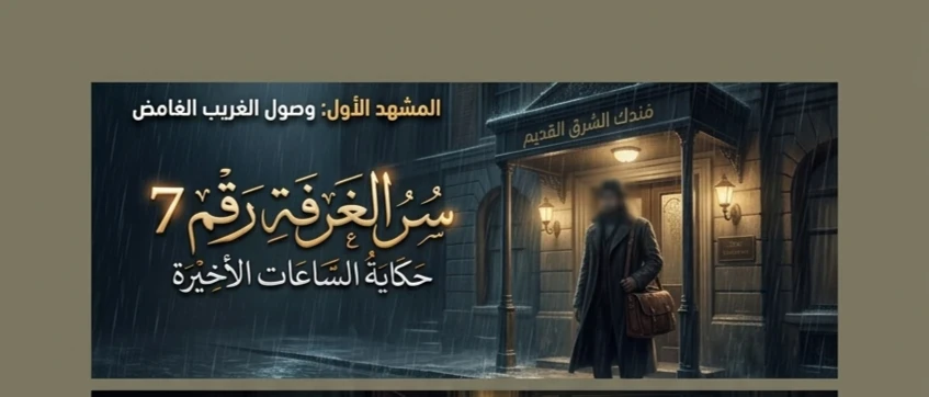 image about سر الغرفة رقم 7: حكاية الساعات الأخيرة والزائر الغامض.
