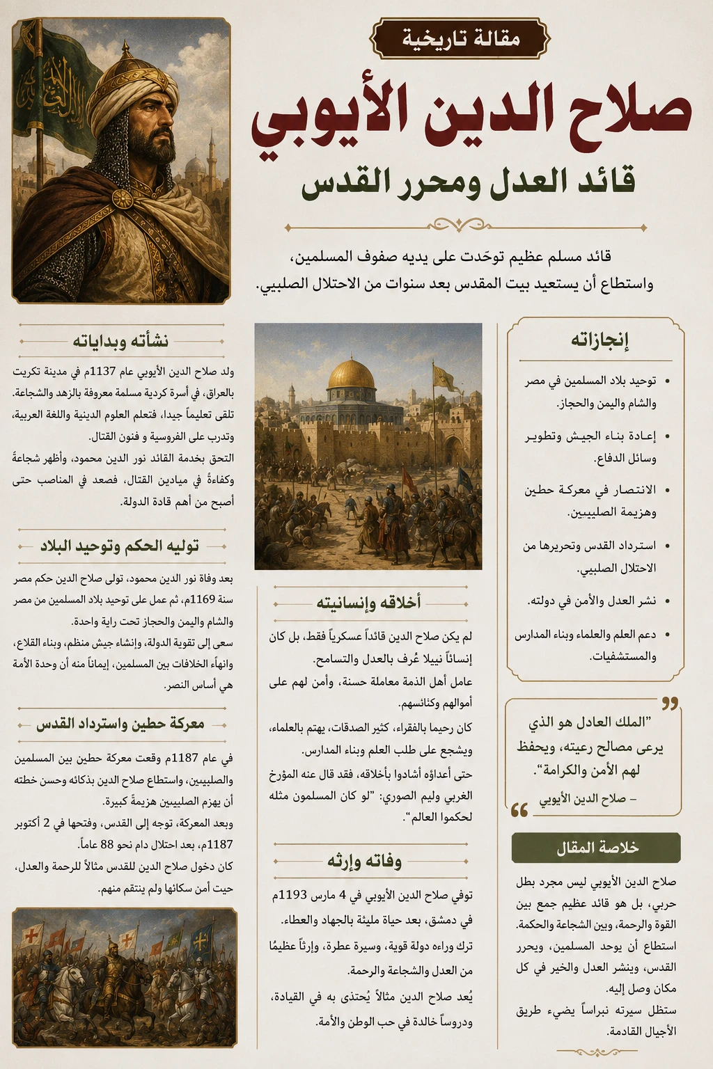image about قصة عن صلاح الدين الأيوبي 