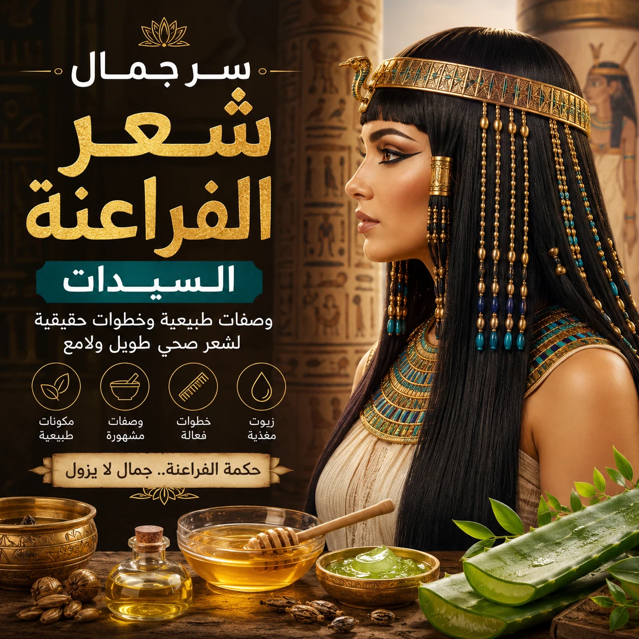 image about سر جمال شعر سيدات الفراعنة | وصفات مصرية قديمة لترطيب وتنعيم وتقوية الشعر بخطوات طبيعية