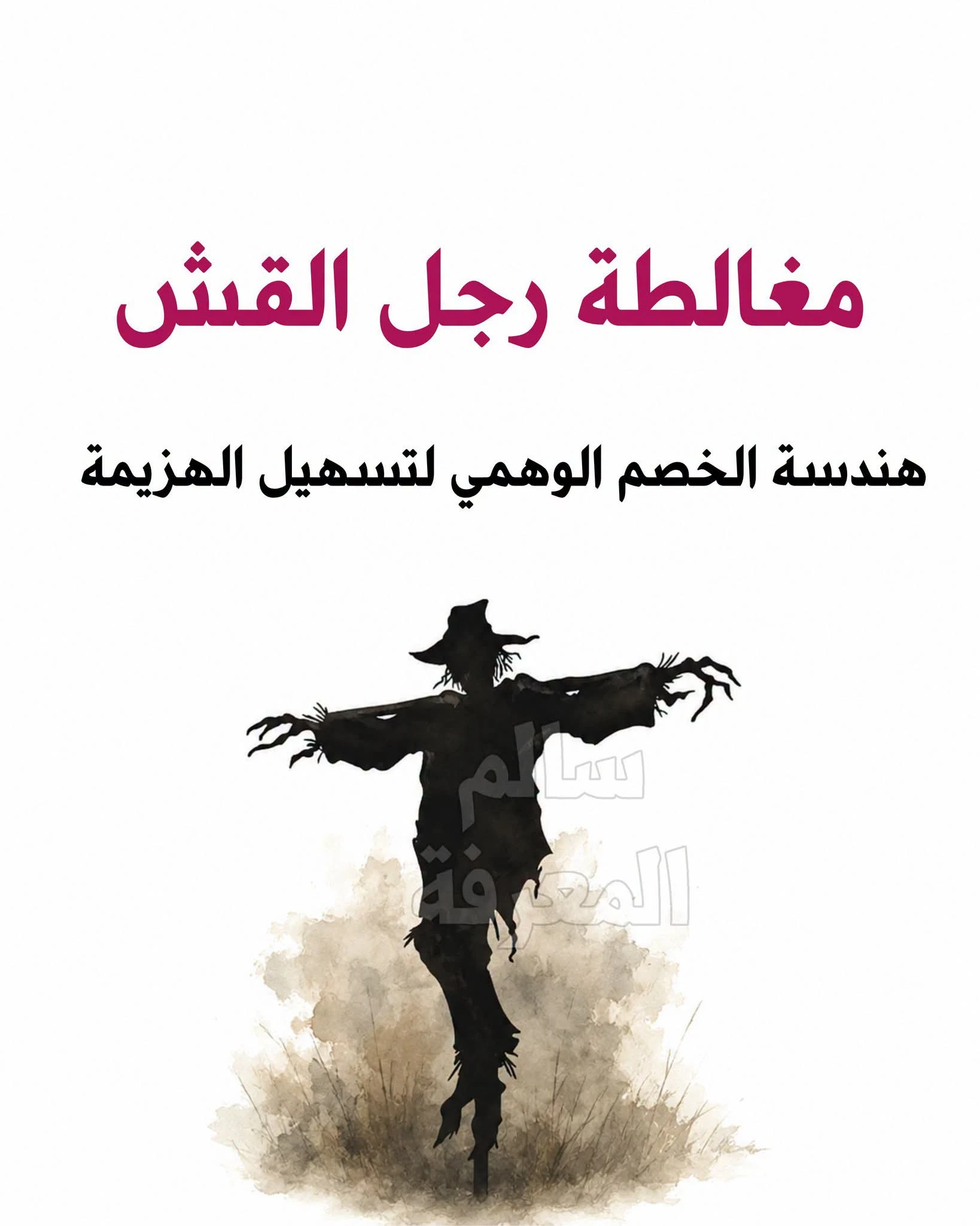 image about مغالطة رجل القش هندسه الخصم. 
