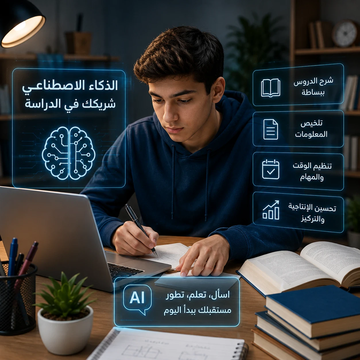 image about هل سيغيّر الذكاء الاصطناعي طريقة دراسة الطلاب؟ 7 استخدامات ذكية ستوفر عليك ساعات من المذاكرة في 2026