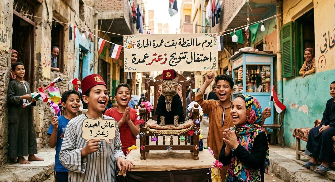 image about أولاد الحارة ويوم ما القطة بقت عمدة