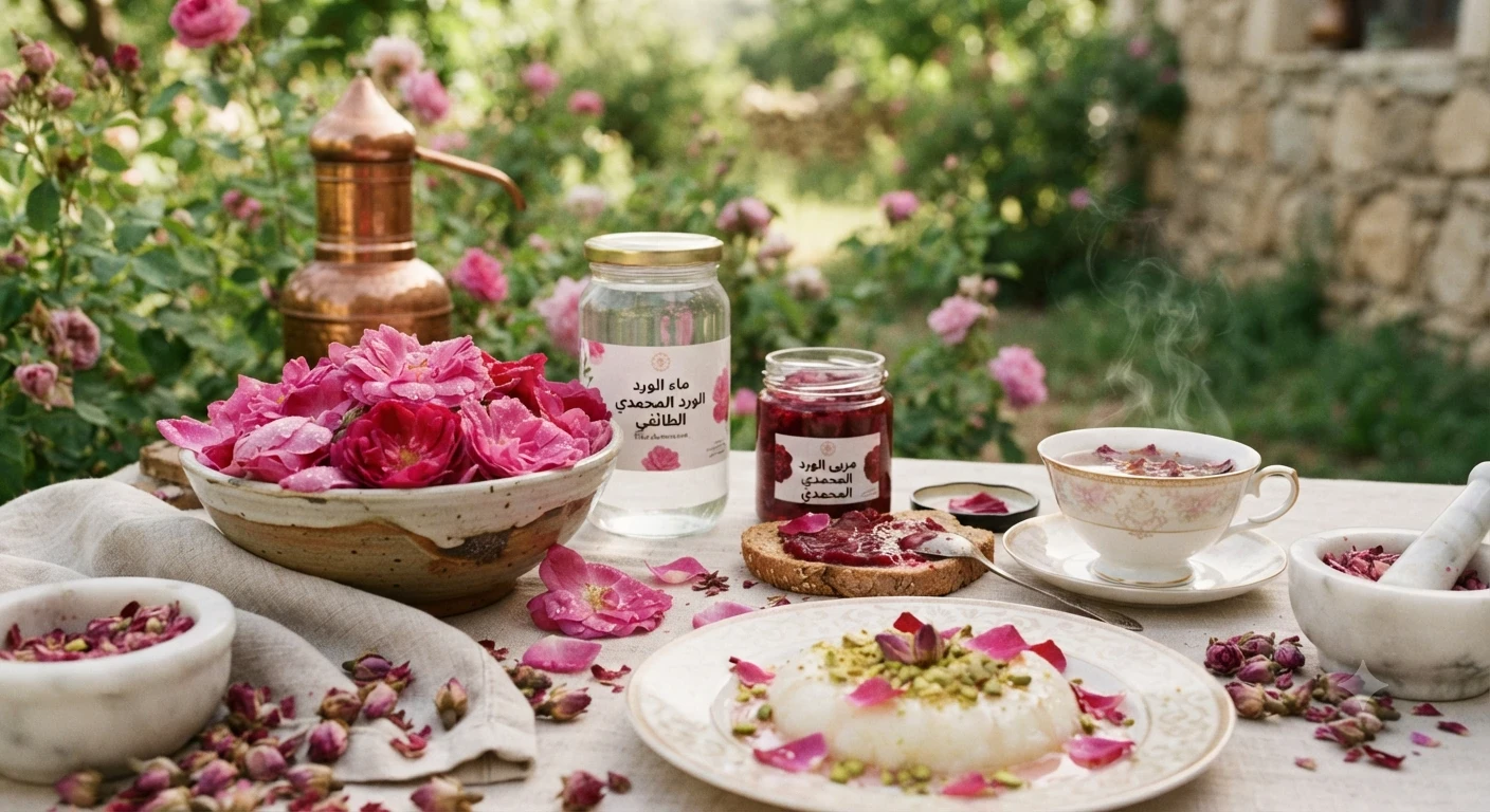 image about الورد المحمدي: من عبق العطور إلى مائدة الطعام