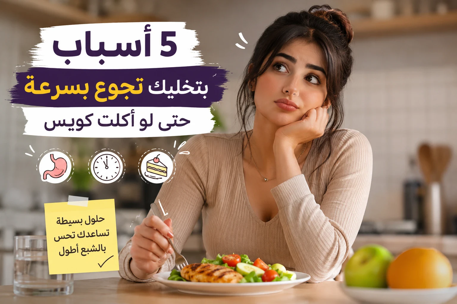 image about 5 أسباب بتخليك تجوع بسرعة حتى لو أكلت كويس