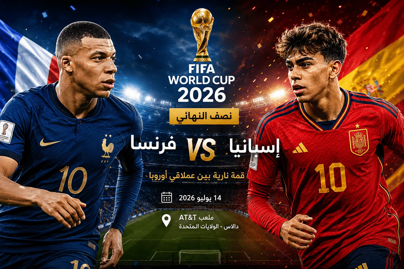 image about فرنسا × إسبانيا.. كل ما تريد معرفته قبل نصف نهائي كأس العالم 2026