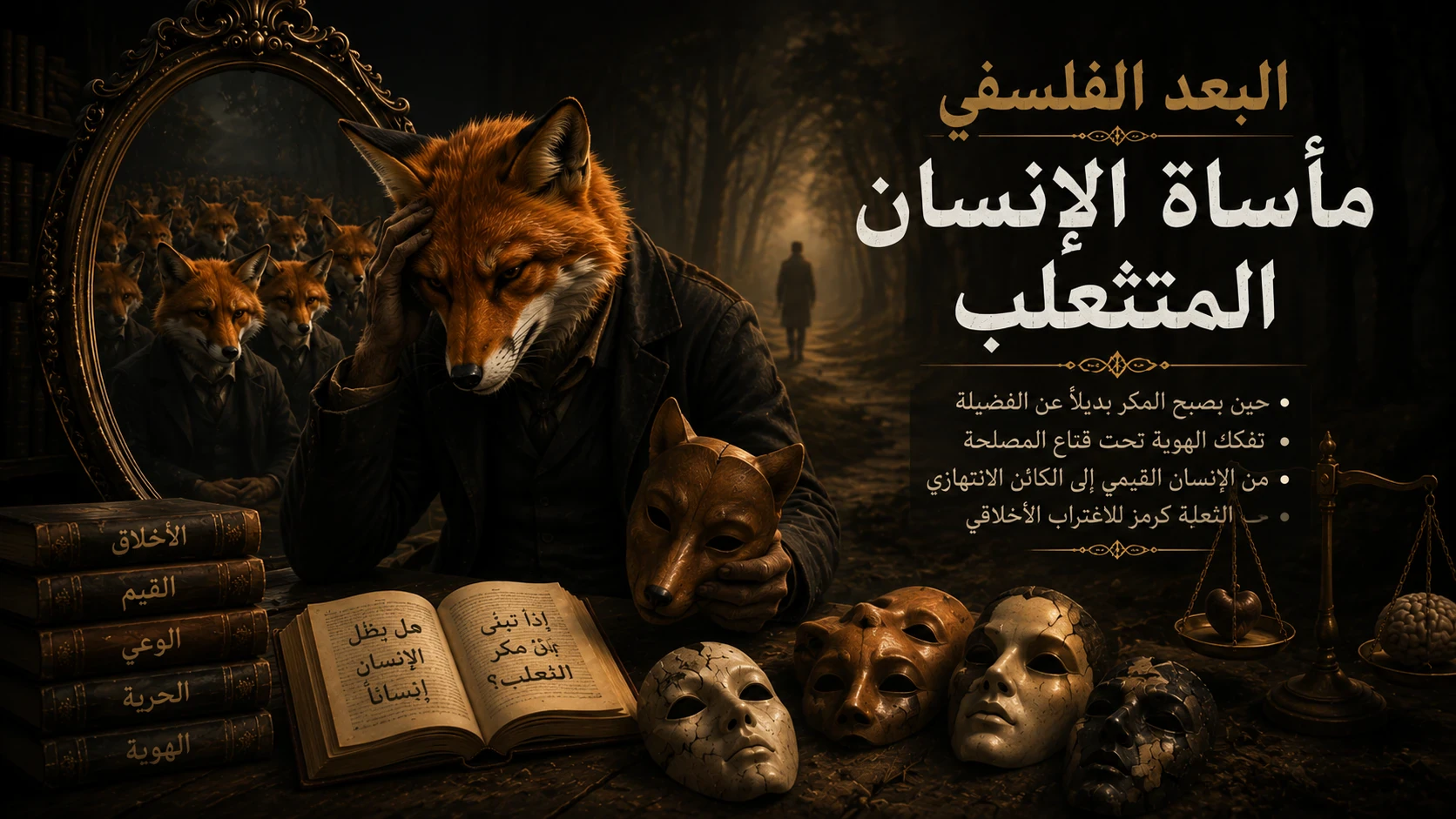 image about إذا تعلمت الدين من الثعلب: قراءة فلسفية في مرايا الخداع وتشكيل القيم