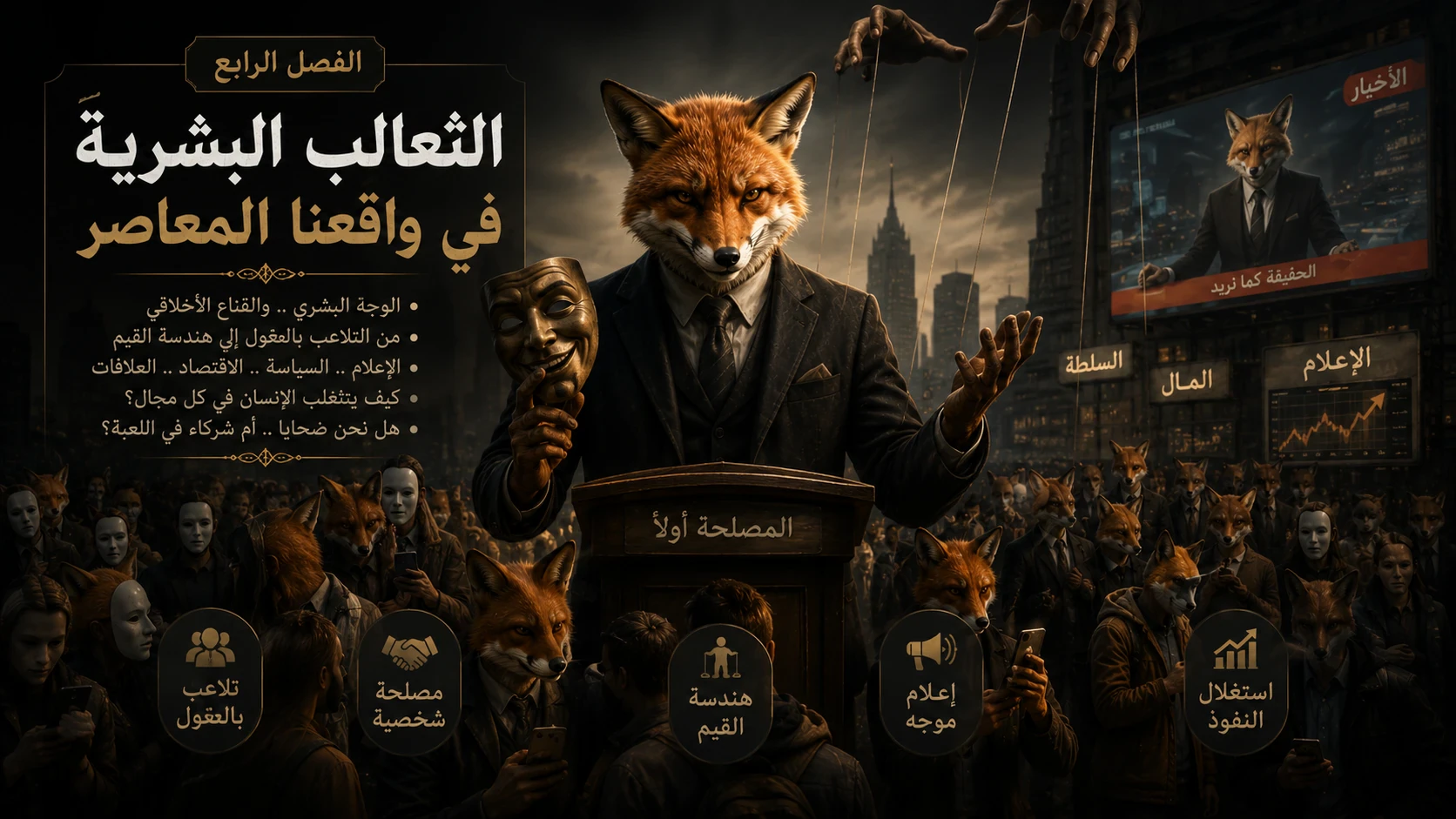 image about إذا تعلمت الدين من الثعلب: قراءة فلسفية في مرايا الخداع وتشكيل القيم