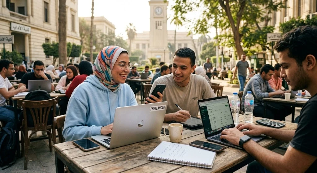 image about الربح من الإنترنت للطلاب الجامعيين: 5 طرق واقعية تبدأ بيها من غير رأس مال في 2026