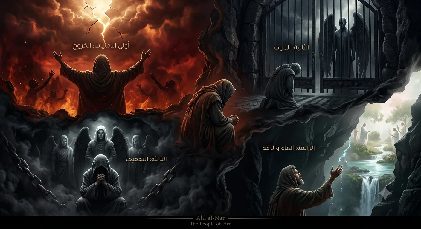 image about أربعة اماني لاهل….النار
